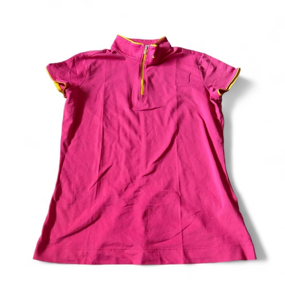 Nike Women's Pink and Yellow Polo-shirts